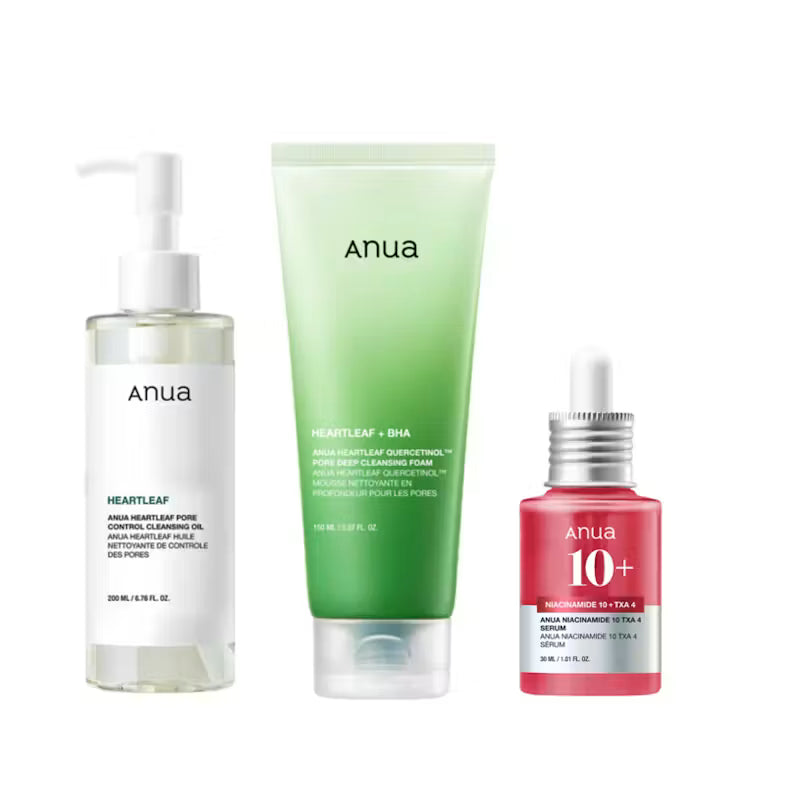 Heartleaf Pore Control Cleansing Oil + Deep Cleansing Foam & Niacinamide 10% Tranexamin Acid 4% Serum
