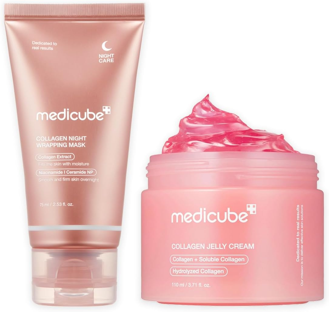 Medicube Collagen Duo: Collagen Overnight Wrapping Mask and Collagen Capsule Cream